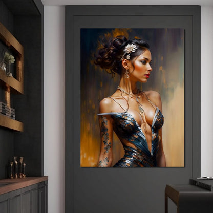 Female Portrait 071 Canvas Wall Art