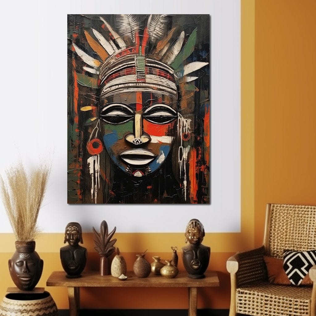 Tribal Mask 14 Canvas Wall Art