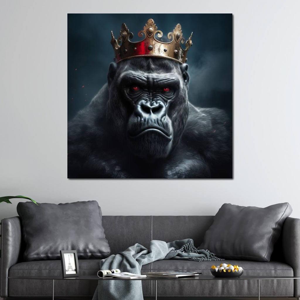 Gorilla Crown Canvas Wall Art
