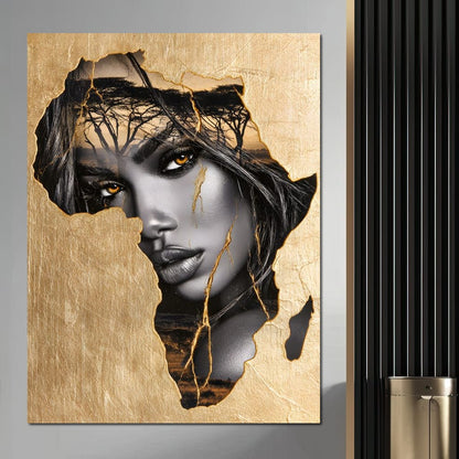 Golden Legacy of the Savannah Soul Canvas Wall Art