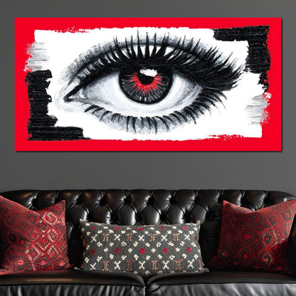 Fiery Sentinel Eye Awakens Canvas Wall Art