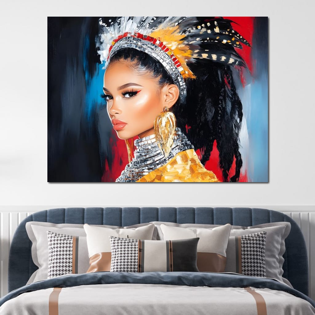 Majestic Feathered Elegance Canvas Wall Art