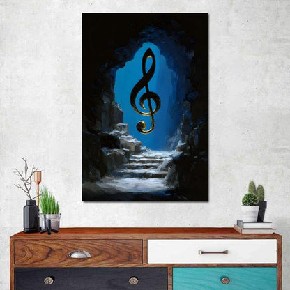 Celestial Clef Cavern Song Canvas Wall Art