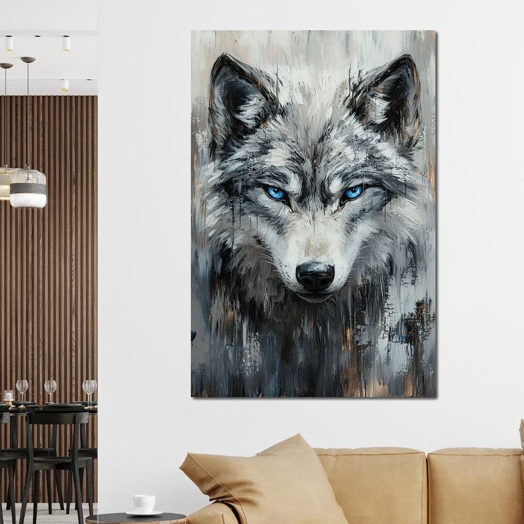Sovereign Wolf's Stare Canvas Wall Art
