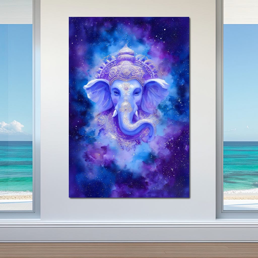 Celestial Ganesha Starlight Canvas Wall Art