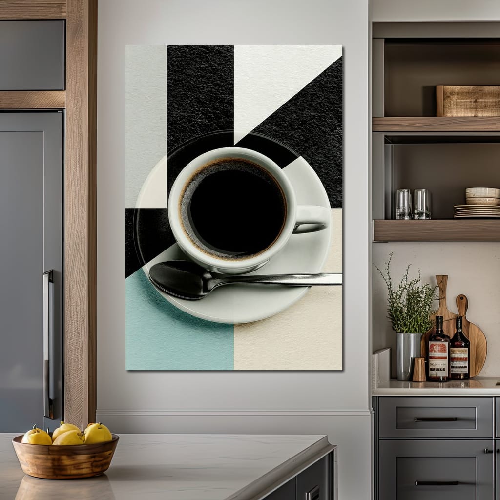 Geometric Morning Ritual Composition Canvas Wall Art