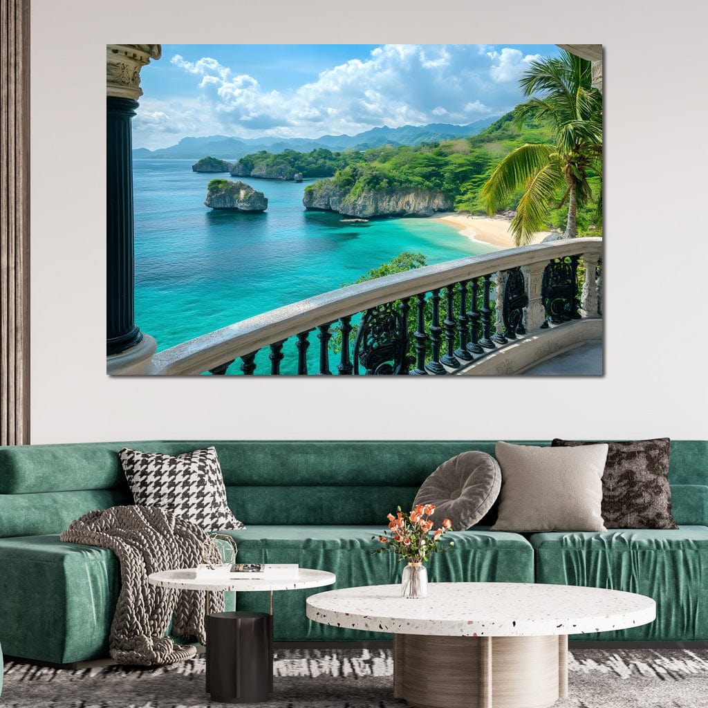 Oceanfront Paradise Escape Canvas Wall Art