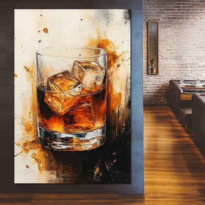 Whiskey Drink Elegance Canvas Wall Art