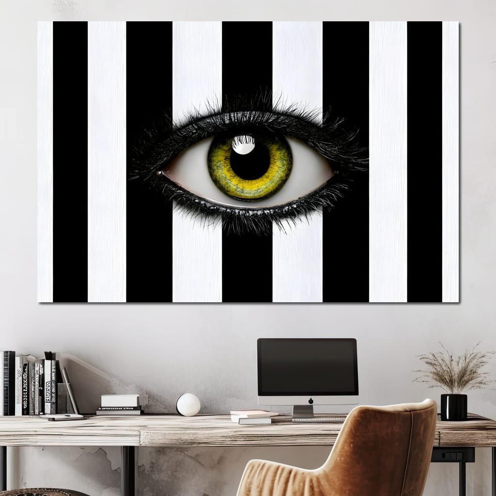 Fragments Of A Singular Watchful Sight Canvas Wall Art