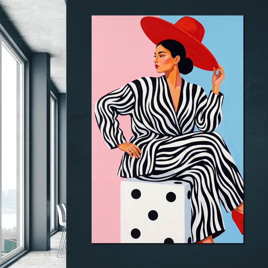 The Dice and the Diva Canvas Wall Art