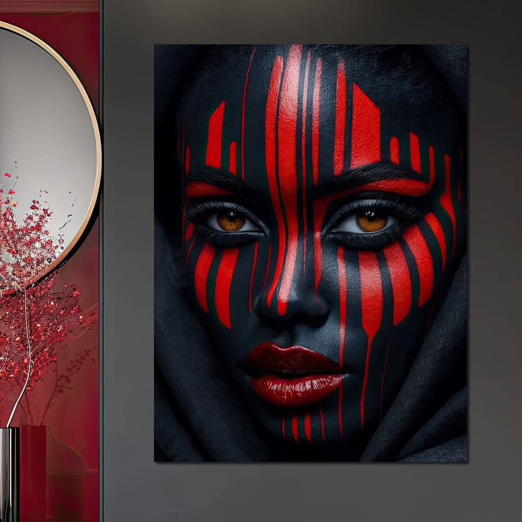 Scarlet Ritual Canvas Wall Art