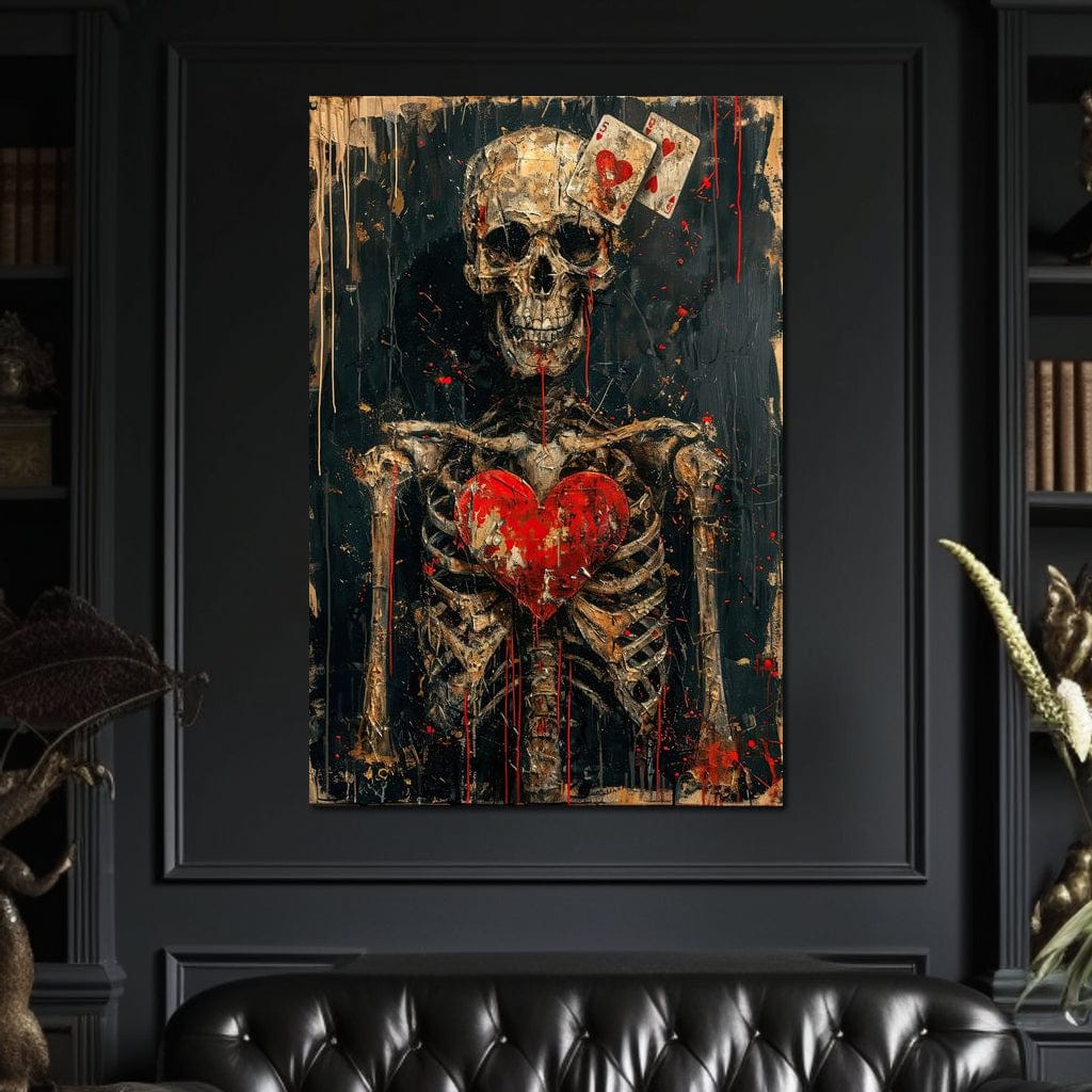 Romantic Skeleton 4 Canvas Wall Art