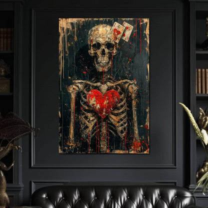 Romantic Skeleton 4 Canvas Wall Art