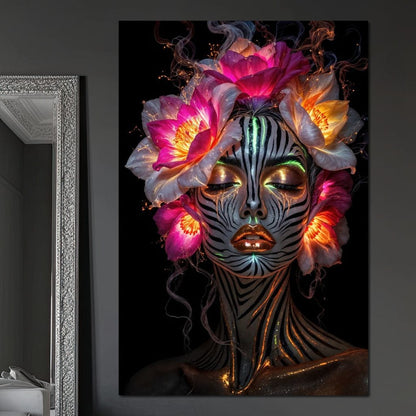 The Blooming Shaman Canvas Wall Art