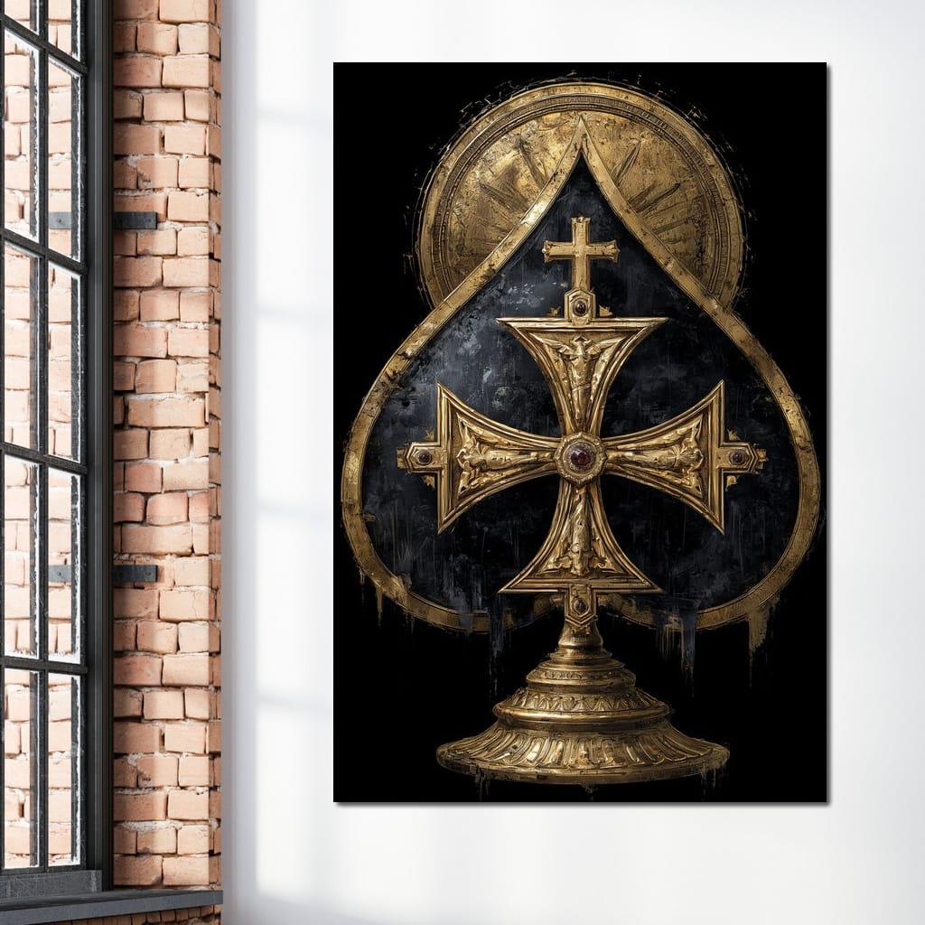 Gilded Faith Of The Spades Canvas Wall Art