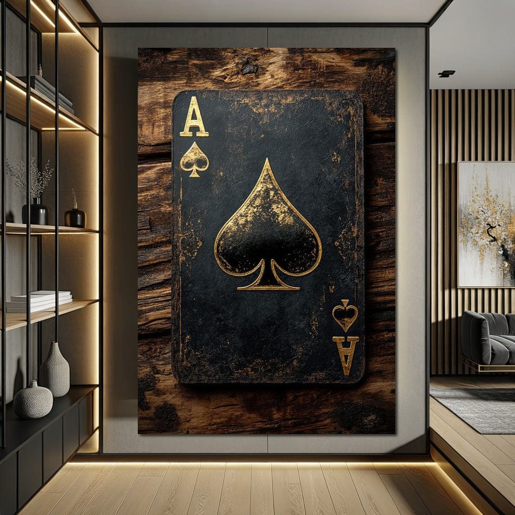 Ace of Spades Canvas Wall Art