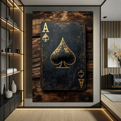 Ace of Spades Canvas Wall Art