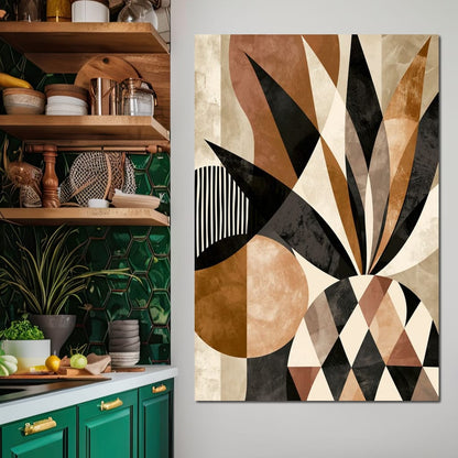 Geometric Geometry Of The Tropical Pineapple Canvas Wall Art