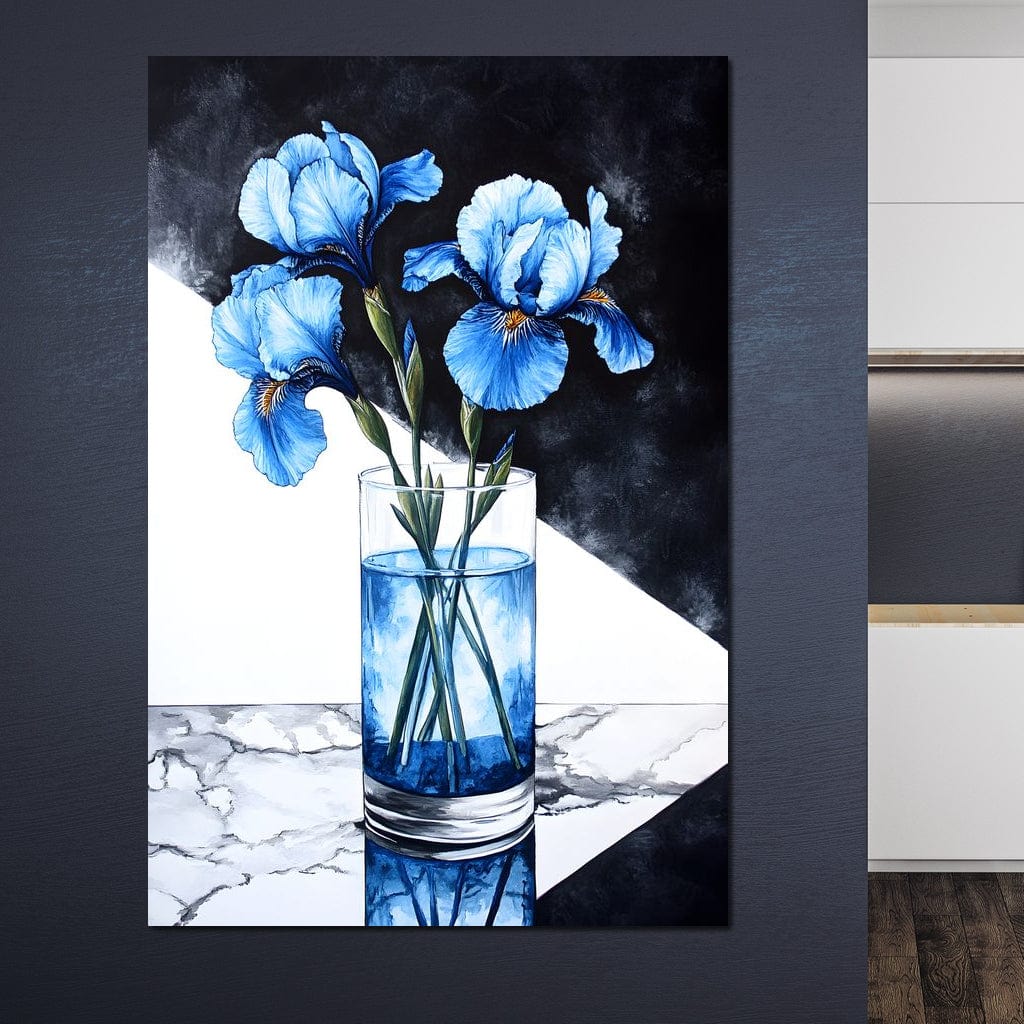 Iris Reflections in Glass Canvas Wall Art