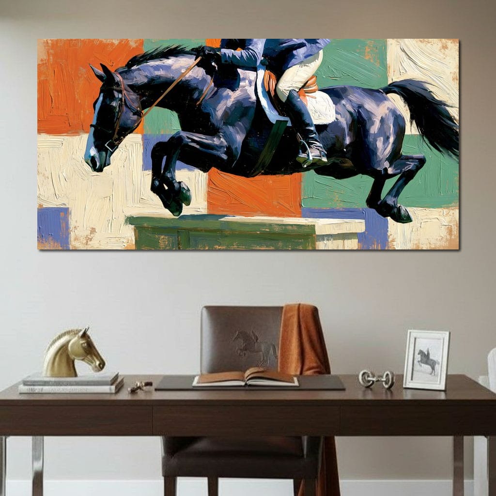 Galloping Through Fields of Color Canvas Wall Art
