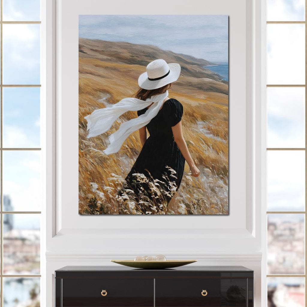Wind Swept Hillside Muse Canvas Wall Art