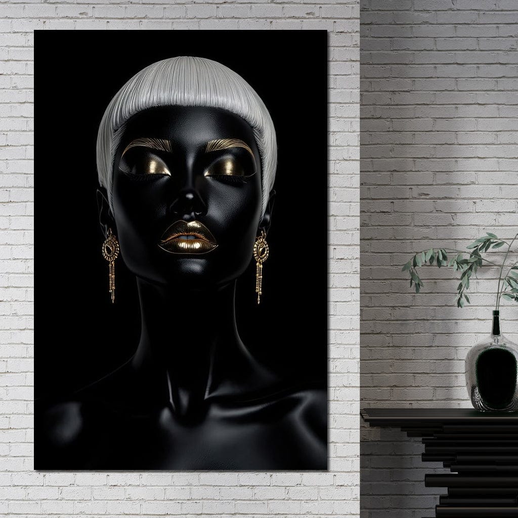 Black Velvet Seraph Canvas Wall Art