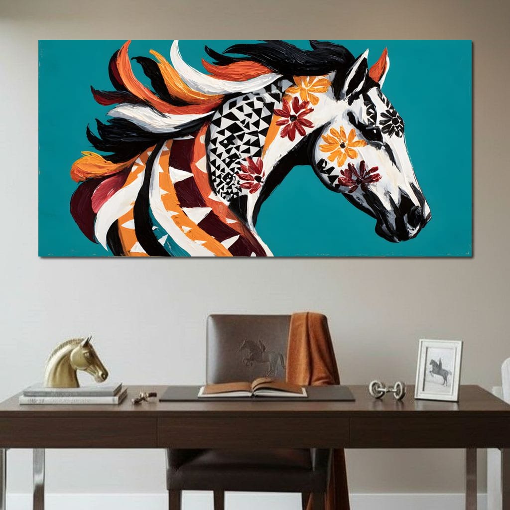 Vibrant Equine Spirit Canvas Wall Art