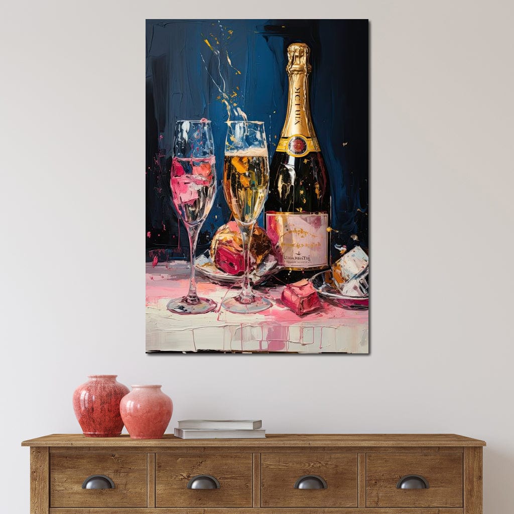 Champagne Radiance Canvas Wall Art