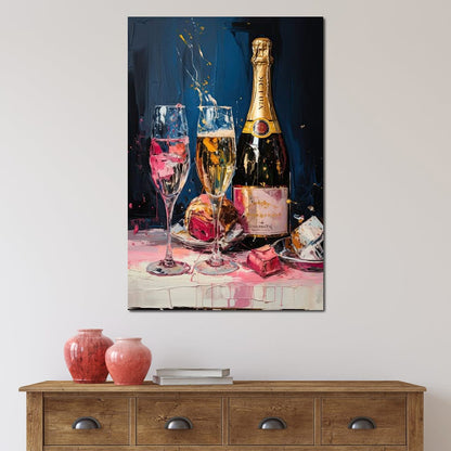 Champagne Radiance Canvas Wall Art