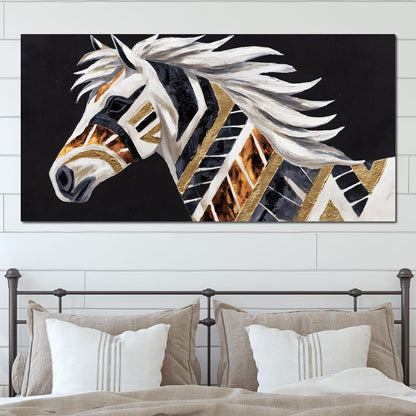 Majestic Mane in Motion Canvas Wall Art