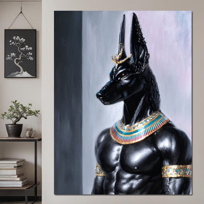 Anubis Guardian of the Pharaoh Canvas Wall Art