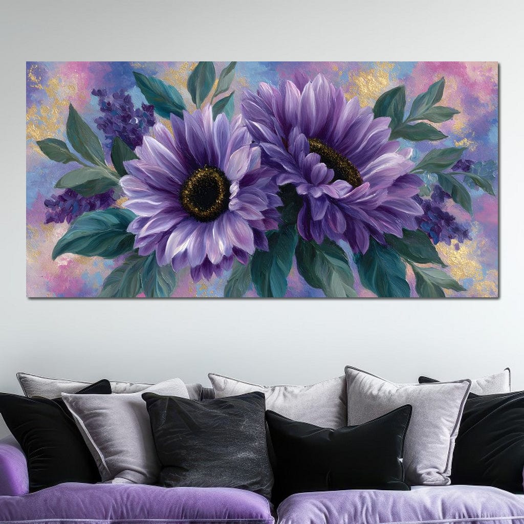 Lavender Blooms Radiance Canvas Wall Art
