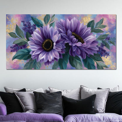Lavender Blooms Radiance Canvas Wall Art