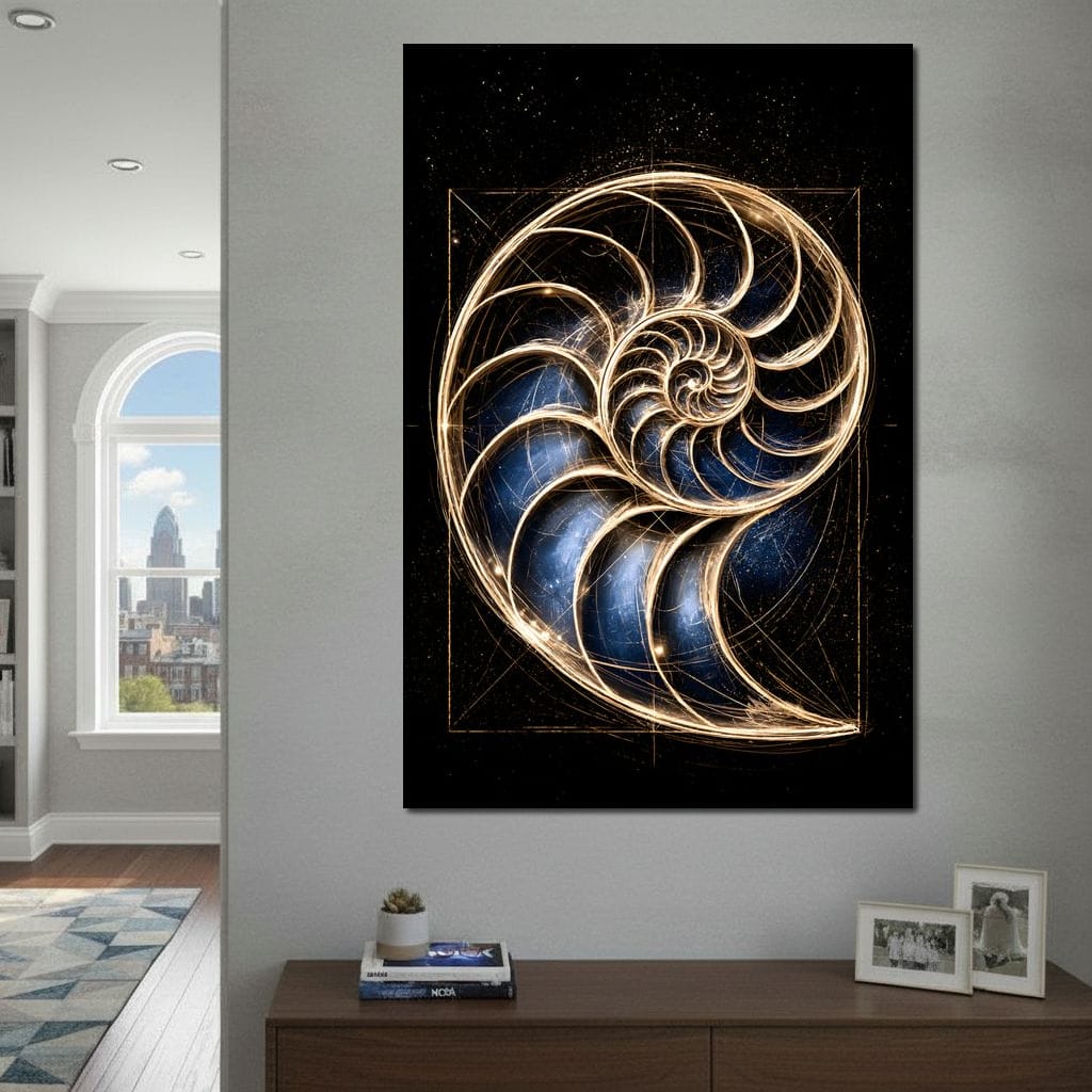 Golden Proportion of the Infinite Cosmos Canvas Wall Art