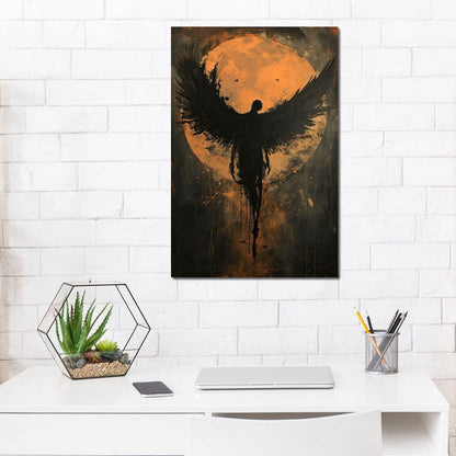 Eclipse of the Fallen Seraph Canvas Wall Art