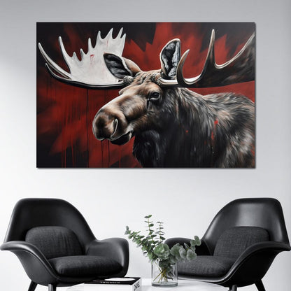 Canadian Moose Canvas Wall Art