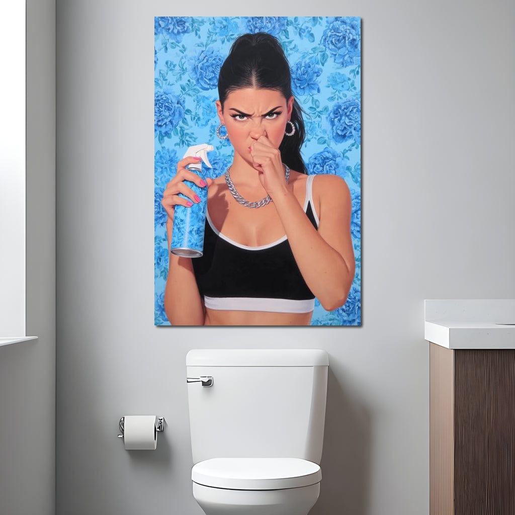 Bathroom Spray Attitude Canvas Wall Art
