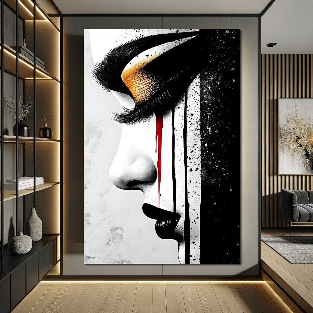 Golden Elegance Abstract Vision Canvas Wall Art