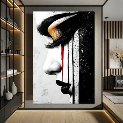 Golden Elegance Abstract Vision Canvas Wall Art