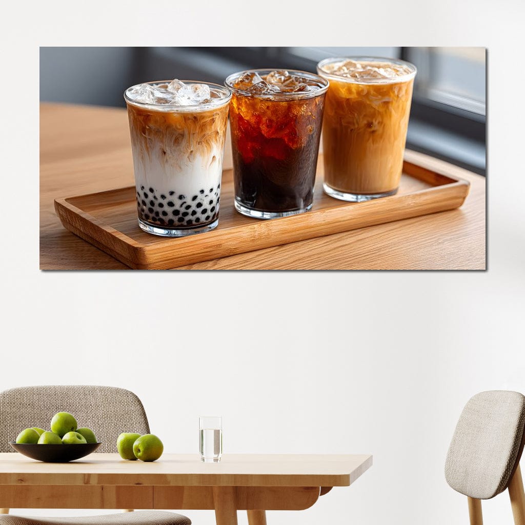 Trio of Iced Cafe Delights Canvas Wall Art