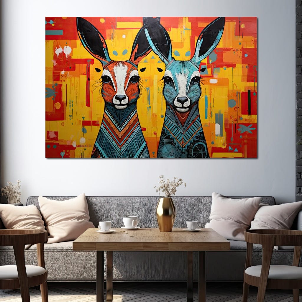 Tribal Spirits of the Wild Canvas Wall Art