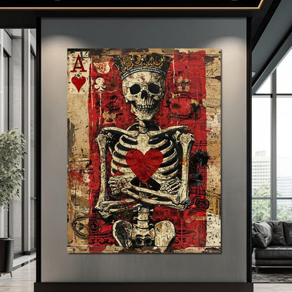 Romantic Skeleton 2 Canvas Wall Art