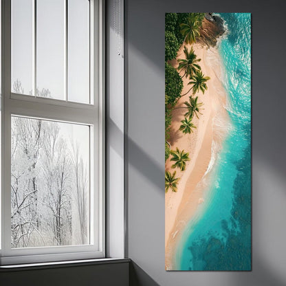 Peaceful Paradise Beach Canvas Wall Art
