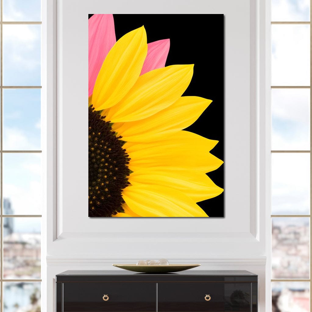 Yellow Sunlit Petals Canvas Wall Art