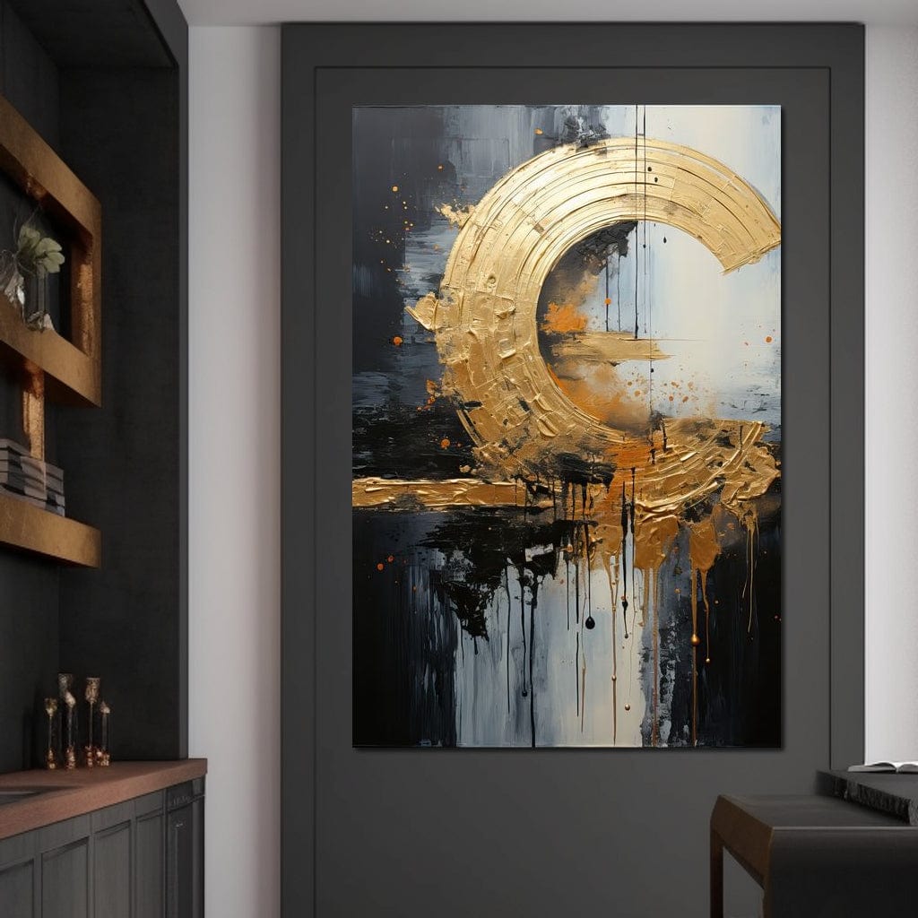 Golden Auroral Echoes Canvas Wall Art