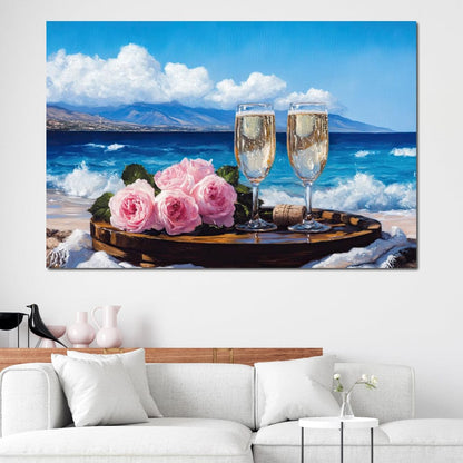 Oceanfront Celebration Bliss Canvas Wall Art