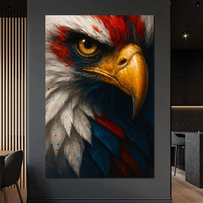 Majestic Gaze of Freedom Canvas Wall Art