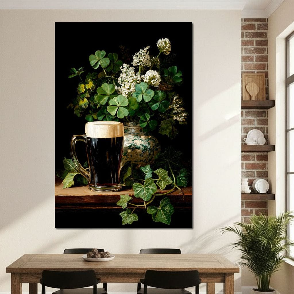 Clover Cream Stout Canvas Wall Art