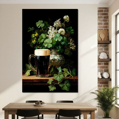 Clover Cream Stout Canvas Wall Art