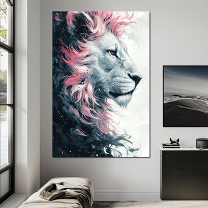 Majestic Pink Mane Monarch Canvas Wall Art